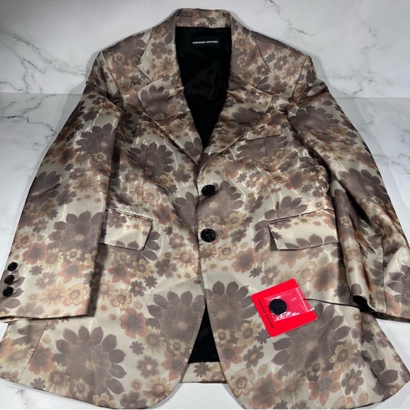 KWAIDAN Editions Floral Vintage Print Double Layered Blazer Jacket - Picture 6 of 15